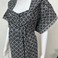 Black Pleated 100% Cotton Nighty
