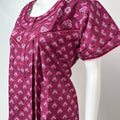 Floral Hot Pink Pure Cotton Women's Nightgown