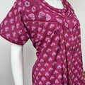 Floral Hot Pink Pure Cotton Women's Nightgown