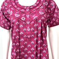 Floral Hot Pink Pure Cotton Women's Nightgown