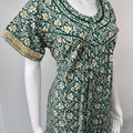 Green Printed Pure Cotton Nighty