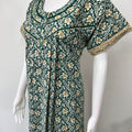 Green Printed Pure Cotton Nighty