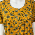 Mustard Printed 100% Cotton Women's Nighty
