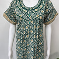 Green Printed Pure Cotton Nighty