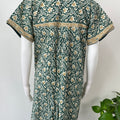 Green Printed Pure Cotton Nighty