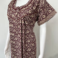 Maroon 100% Cotton Nighty Soft & Comfortable