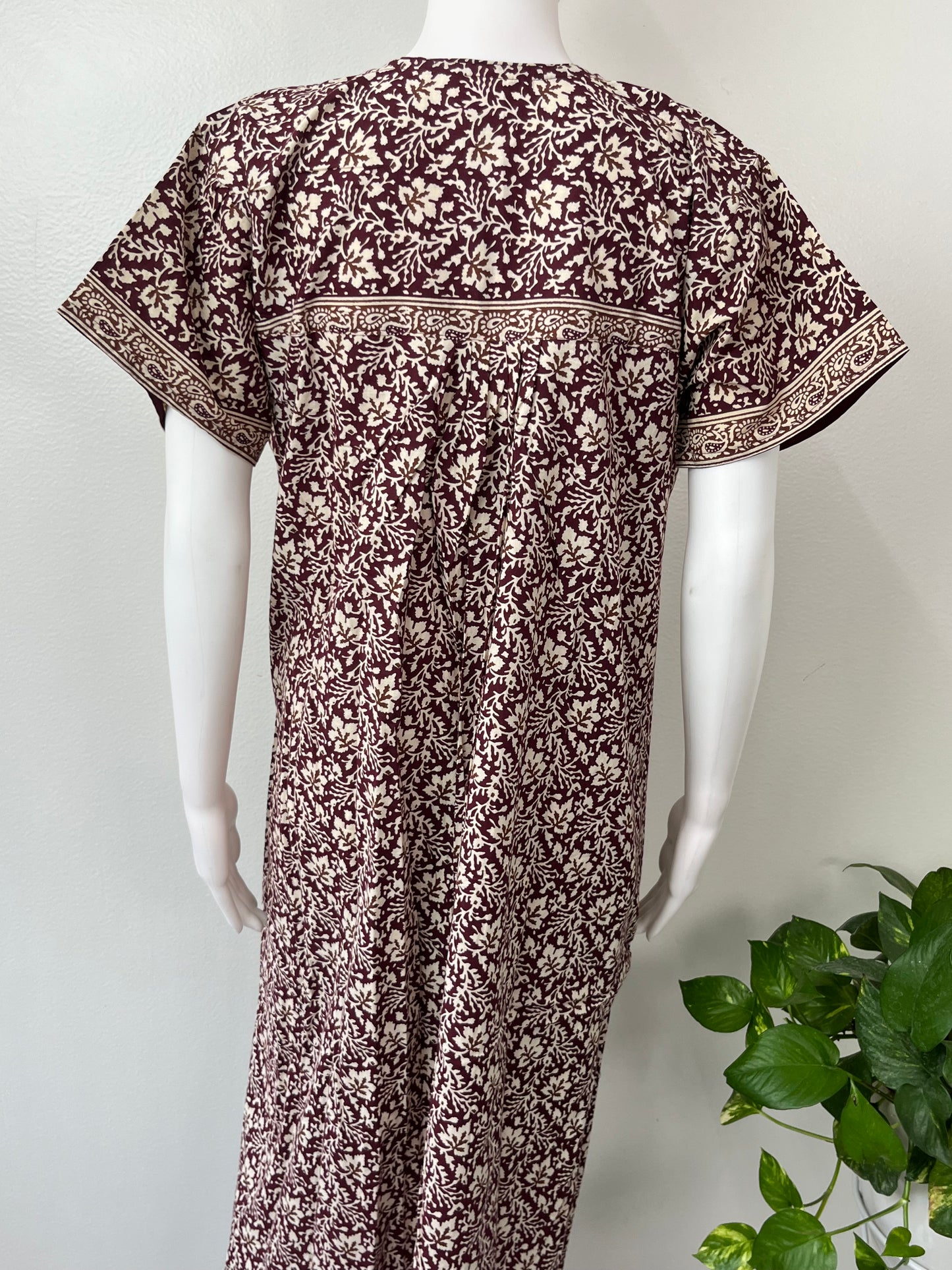 Maroon 100% Cotton Nighty Soft & Comfortable