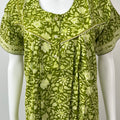 Sage Green Pure Cotton Nightgown Cool & Comfortable