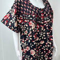 Black Pure Cotton Nighty Elegant & Breathable