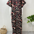 Black Pure Cotton Nighty Elegant & Breathable