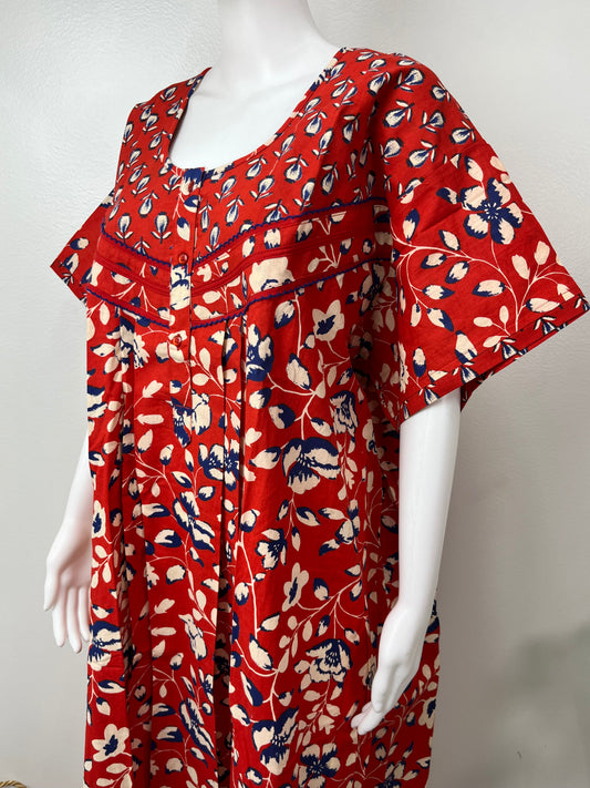 Maroon Pure Cotton Nighty Soft & Comfortable