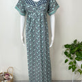 Blue Pure Cotton Nightgown Soft & Comfortable
