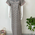 Gray Pure Cotton Nightgown Elegant & Breathable