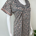 Gray Pure Cotton Nightgown Elegant & Breathable