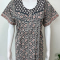 Gray Pure Cotton Nightgown Elegant & Breathable