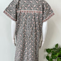 Gray Pure Cotton Nightgown Elegant & Breathable