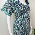 Blue Pure Cotton Nightgown Soft & Comfortable