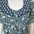 Blue Pure Cotton Nightgown Soft & Comfortable