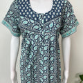 Blue Pure Cotton Nightgown Soft & Comfortable