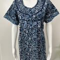 Navy Blue Pure Cotton Nighty for Women Soft & Comfortable