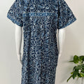 Navy Blue Pure Cotton Nighty for Women Soft & Comfortable