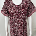 Maroon Pleated Pure Cotton Nighty Soft & Comfortable.