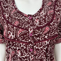 Maroon Pleated Pure Cotton Nighty Soft & Comfortable.