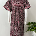 Maroon Pleated Pure Cotton Nighty Soft & Comfortable.