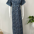 Navy Blue Pure Cotton Nighty for Women Soft & Comfortable