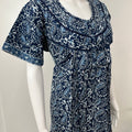 Navy Blue Pure Cotton Nighty for Women Soft & Comfortable