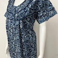 Navy Blue Pure Cotton Nighty for Women Soft & Comfortable