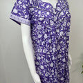 Lavender Pure Cotton Nightgown Soft & Comfortable
