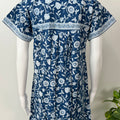 Royal Blue Pure Cotton Nightgown Soft & Comfortable