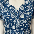 Royal Blue Pure Cotton Nightgown Soft & Comfortable