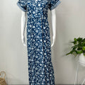 Royal Blue Pure Cotton Nightgown Soft & Comfortable