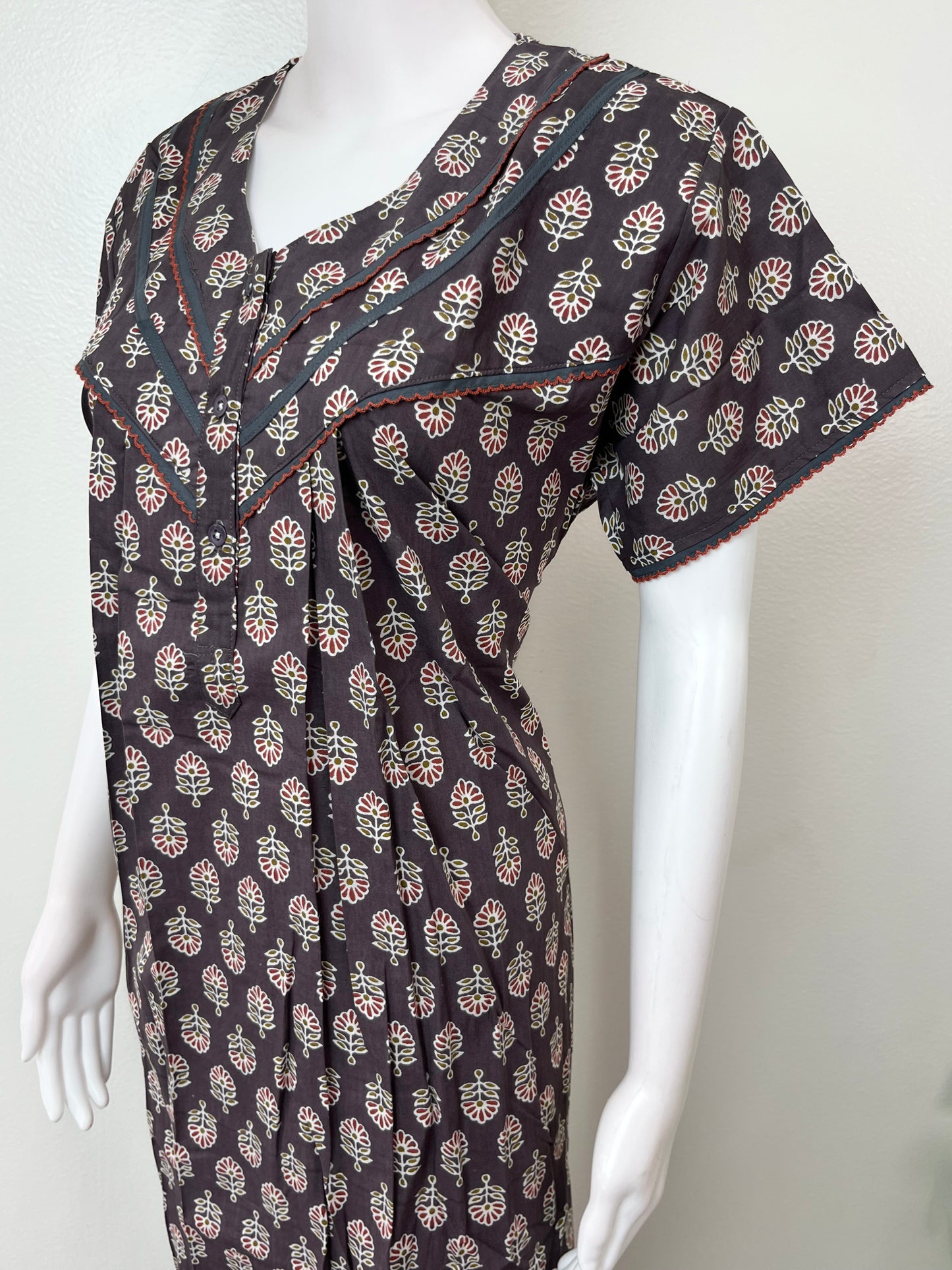 Gray Pure Cotton Nighty Soft & Breathable