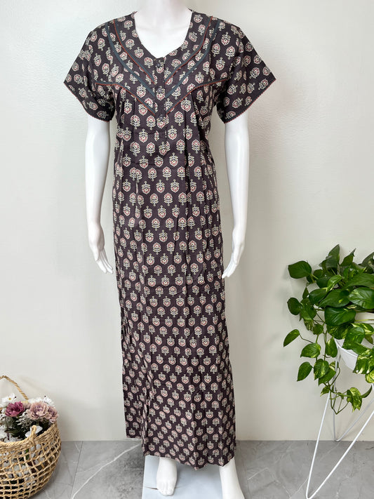 Gray Pure Cotton Nighty Soft & Breathable