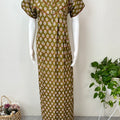 Olive Green Pure Cotton Nighty Elegant & Comfortable
