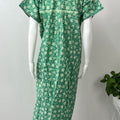 Green Knee-Length 100% Cotton Nighty for Women