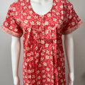 Orange Knee-Length 100% Pure Cotton Nighty for Women