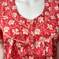Orange Knee-Length 100% Pure Cotton Nighty for Women
