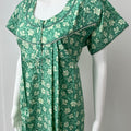Green Knee-Length 100% Cotton Nighty for Women