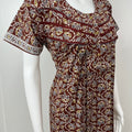 Maroon 100% Cotton Nightgown Soft & Comfortable