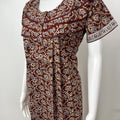 Maroon 100% Cotton Nightgown Soft & Comfortable