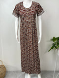 Maroon 100% Cotton Nightgown Soft & Comfortable