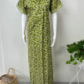 Olive Green Pure Cotton Nighty Elegant & Comfortable