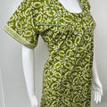 Olive Green Pure Cotton Nighty Elegant & Comfortable