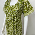 Olive Green Pure Cotton Nighty Elegant & Comfortable