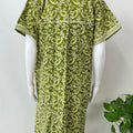 Olive Green Pure Cotton Nighty Elegant & Comfortable