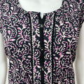 Black 100% Pure Sleeveless Cotton Nighty for Women